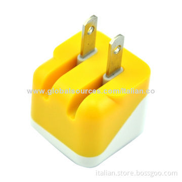 Dual color USB home charger for iPhone US/EU plug